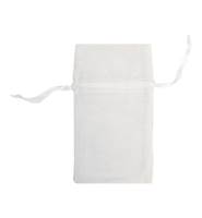 WHITE ORGANZA DRAWSTRING BAGS 27214-BX